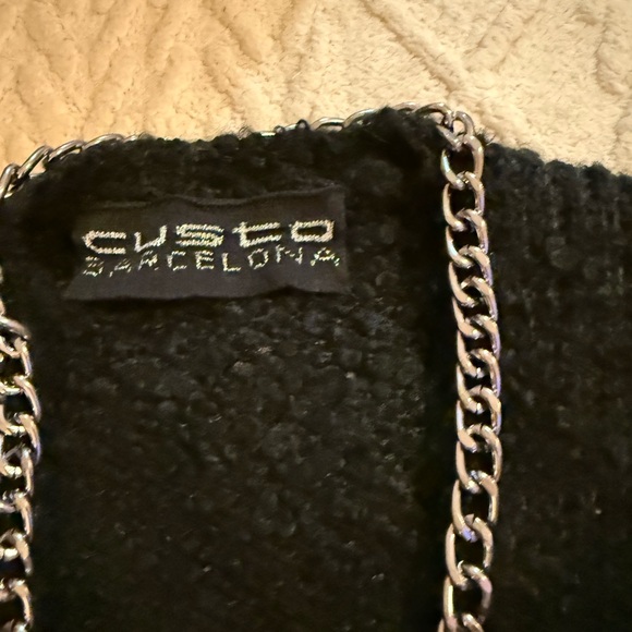 Custo Barcelona Black Vest with Silver Chain - Picture 5 of 7